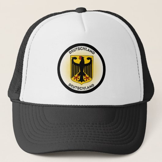Wapen van Duitsland Cirkelvorm Trucker Pet (Voorkant)