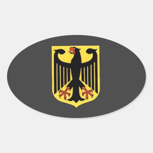 Wapen van Duitsland Ovale Sticker (Voorkant)