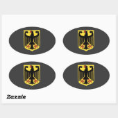 Wapen van Duitsland Ovale Sticker (Vel)