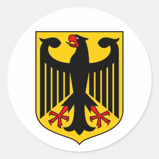 Wapen van Duitsland Ronde Sticker (Voorkant)