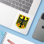Wapen van Duitsland Sticker (Laptop met iPhone)
