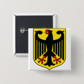 Wapen van Duitsland Vierkante Button 5,1 Cm (Voorkant /achterkant)