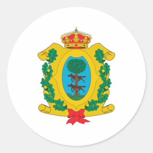 Wapen van Durango Mexico officieel symbool Ronde Sticker (Voorkant)