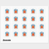 Wapen van Embrey - Family Crest Vierkante Sticker (Vel)