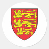 wapen van engeland ronde sticker (Voorkant)