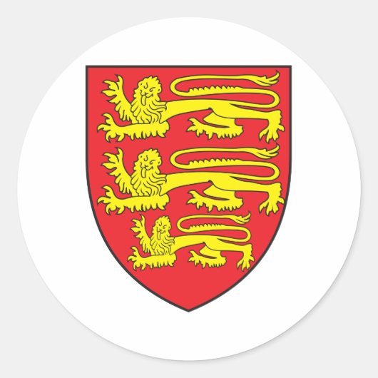 wapen van engeland ronde sticker (Voorkant)