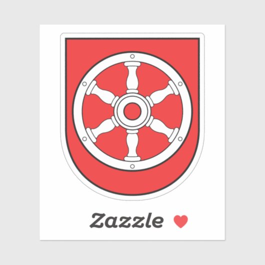 Wapen van Erfurt, Duitsland Sticker (Vel)