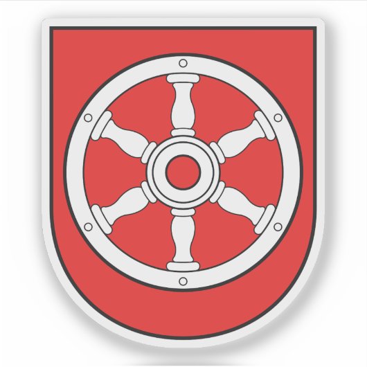 Wapen van Erfurt, Duitsland Sticker (Voorkant)
