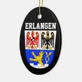 Wapen van Erlangen, DUITSLAND Keramisch Ornament (Links)