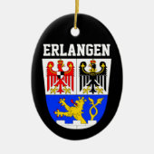 Wapen van Erlangen, DUITSLAND Keramisch Ornament (Voorkant)