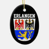 Wapen van Erlangen, DUITSLAND Keramisch Ornament (Achterkant)