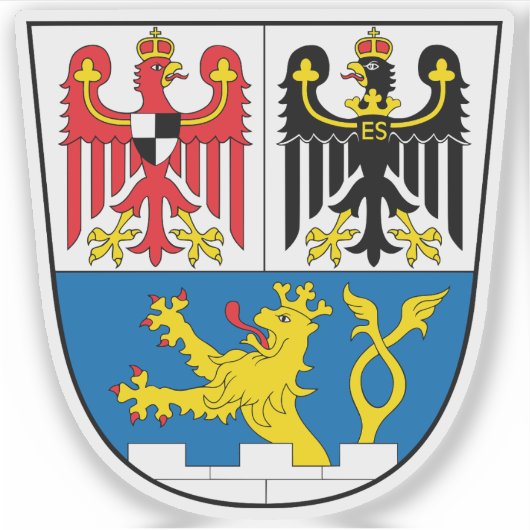 Wapen van Erlangen, Duitsland Sticker (Voorkant)