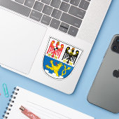 Wapen van Erlangen, Duitsland Sticker (Laptop met iPhone)