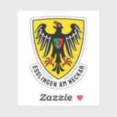 Wapen van Esslingen am Neckar, Duitsland Sticker (Vel)