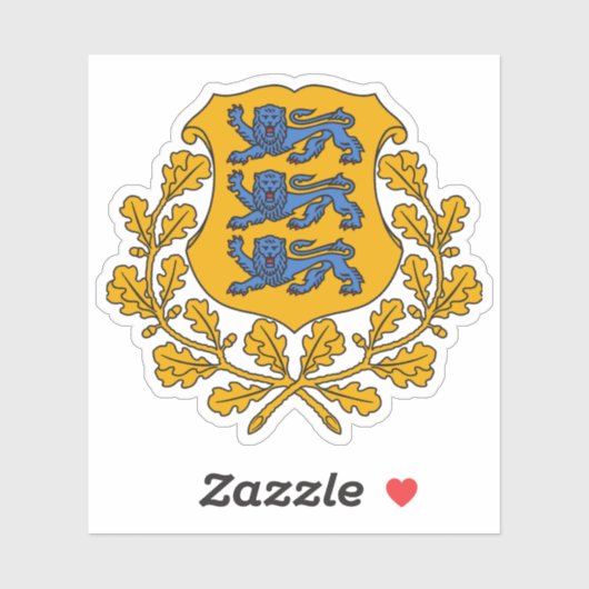 Wapen van Estland Sticker (Vel)
