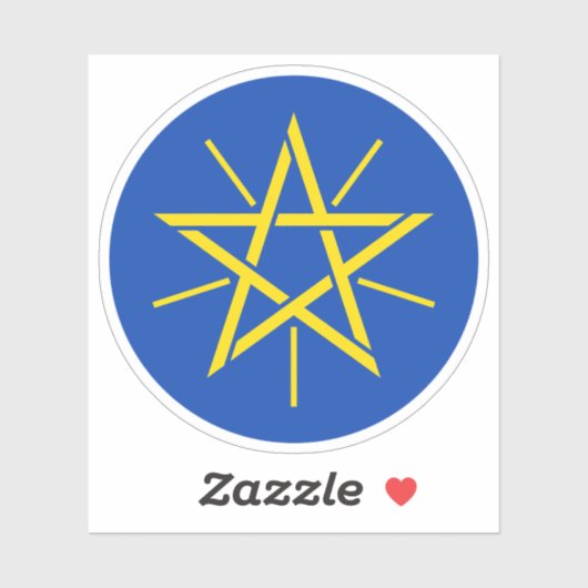 Wapen van Ethiopië Sticker (Vel)