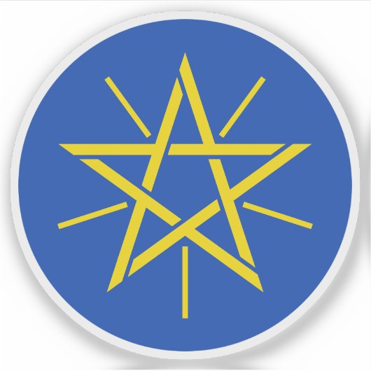 Wapen van Ethiopië Sticker (Voorkant)