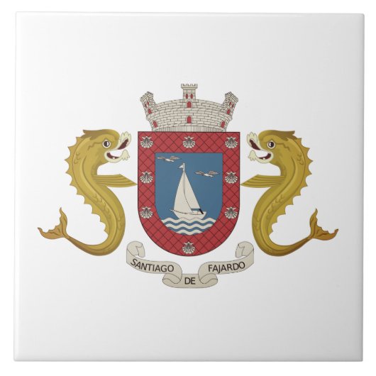 Wapen van Fajardo - PUERTO RICO Tegeltje (Voorkant)