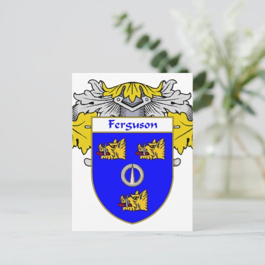 Wapen van Ferguson/familiewapen (Mantled) Briefkaart (Staand voorkant)