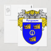 Wapen van Ferguson/familiewapen (Mantled) Briefkaart (Voorkant / Achterkant)