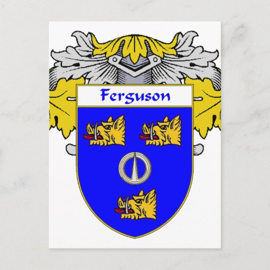 Wapen van Ferguson/familiewapen (Mantled) Briefkaart (Voorkant)