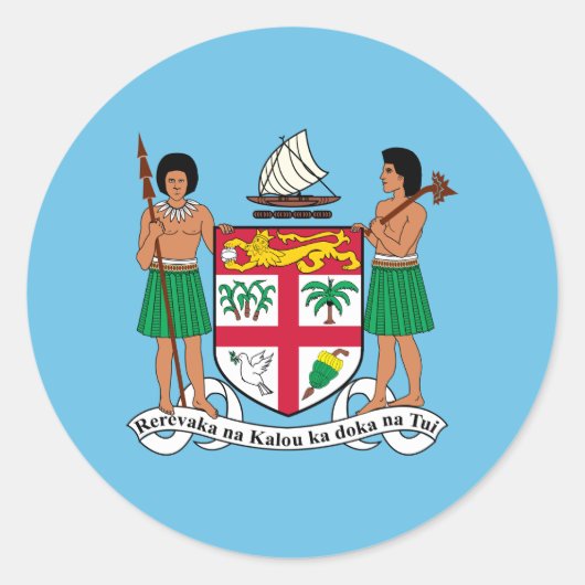 Wapen van Fiji, Fiji Ronde Sticker (Voorkant)