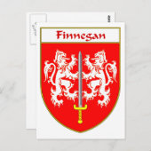 Wapen van Finnegan/familiewapen Briefkaart (Voorkant / Achterkant)