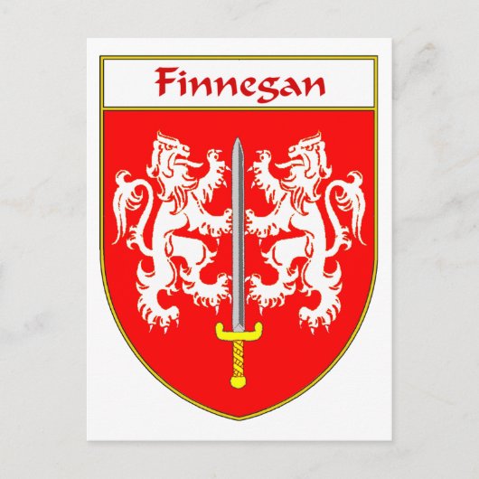 Wapen van Finnegan/familiewapen Briefkaart (Voorkant)