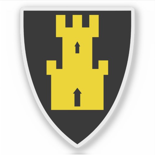 Wapen van Finnmark, Noorwegen Sticker (Voorkant)