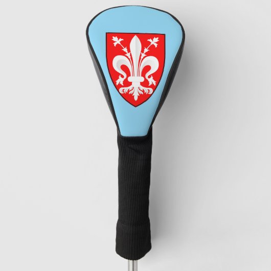 Wapen van Florence Rode Florentijnse Lelie Golfheadcover (Voorkant)