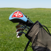 Wapen van Florence Rode Florentijnse Lelie Golfheadcover (Insitu)