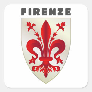Wapen van Florence Vierkante Sticker