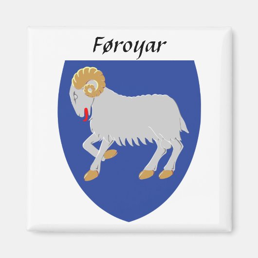Wapen van Føroyar - Faeröer Magneet (Voorkant)