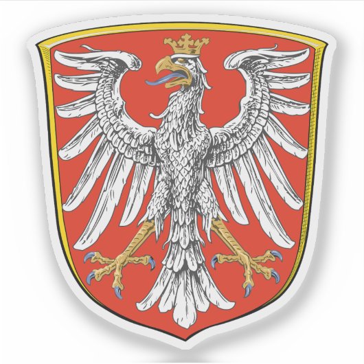 Wapen van Frankfurt am Main, Duitsland Sticker (Voorkant)