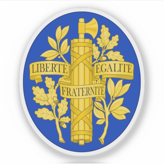 Wapen van Frankrijk Sticker (Voorkant)