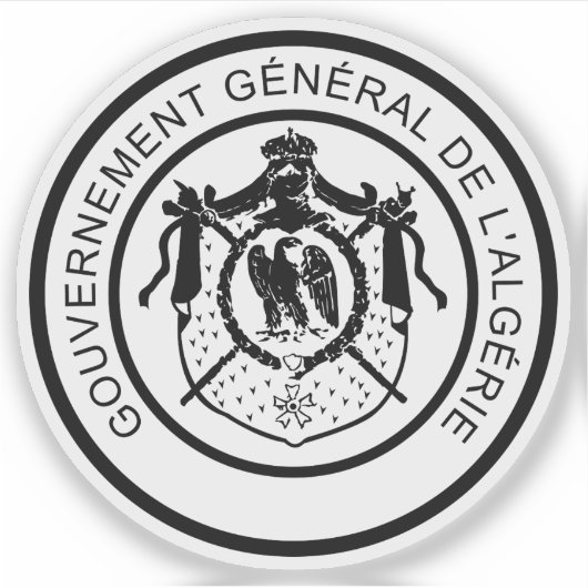 Wapen van Frans Algerije (2e Keizerrijk, 1865) Sticker (Voorkant)