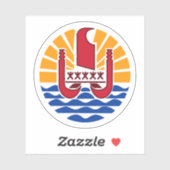 Wapen van Frans-Polynesië Sticker (Vel)