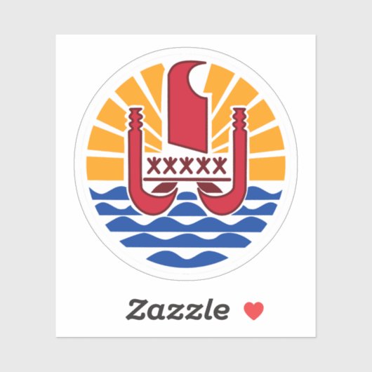 Wapen van Frans-Polynesië Sticker (Vel)