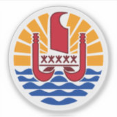 Wapen van Frans-Polynesië Sticker (Voorkant)