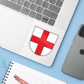 Wapen van Freiburg im Breisgau, Duitsland Sticker (Laptop met iPhone)