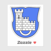 Wapen van Fribourg (Freiburg), Zwitserland Sticker (Vel)