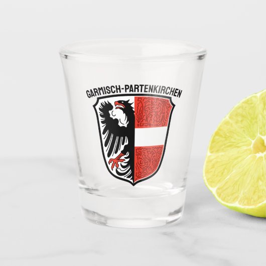 Wapen van Garmisch-Partenkirchen, Duitsland Shot Glas (Voorkant)