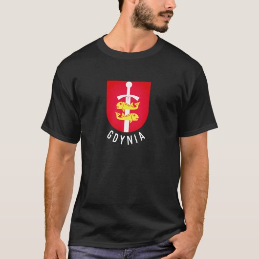 Wapen van Gdynia, Polen T-shirt (Voorkant)