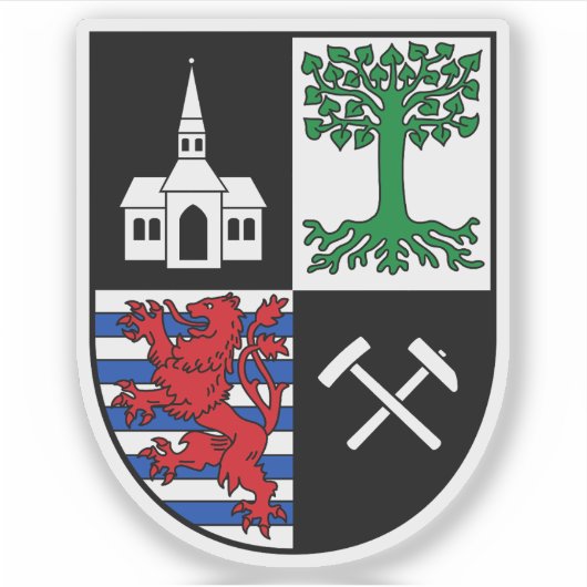Wapen van Gelsenkirchen, Duitsland Sticker (Voorkant)