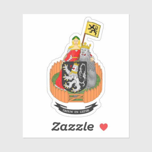 Wapen van Gent, België Sticker (Vel)