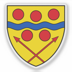 Wapen van Gerasdorf bei Wien, Oostenrijk Sticker
