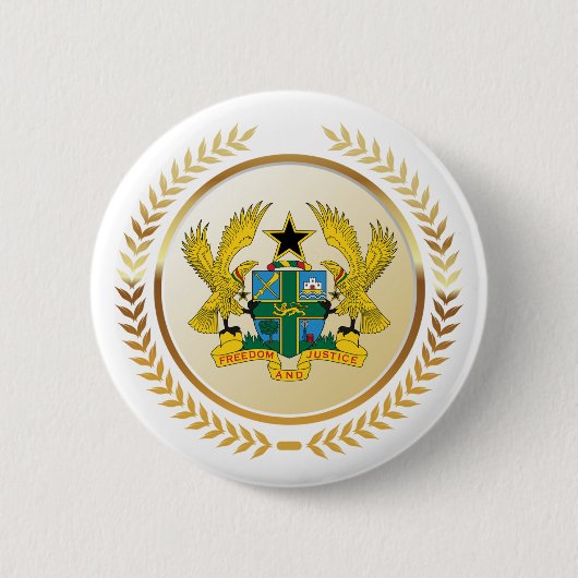Wapen van Ghana Ronde Button 5,7 Cm (Voorkant)
