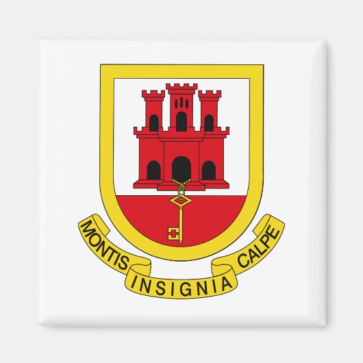 Wapen van Gibraltar Magneet (Voorkant)