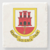 Wapen van Gibraltar Stenen Onderzetter (Voorkant)