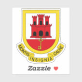 Wapen van Gibraltar Sticker (Vel)